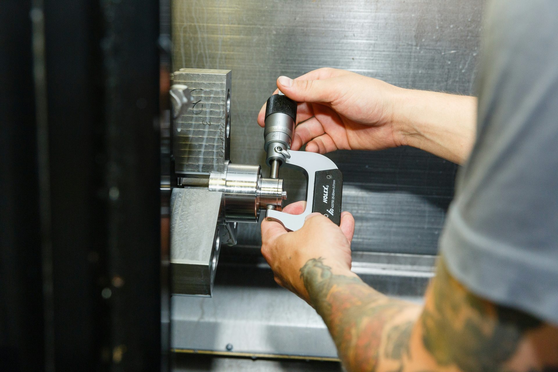 a man using a tool